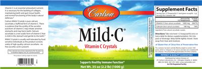 Photo of the Carlson Mild-C label