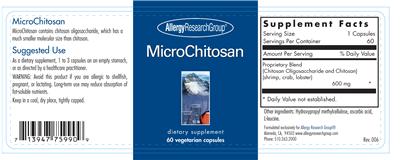 Photo of the Allergy Research Group MicroChitosan label