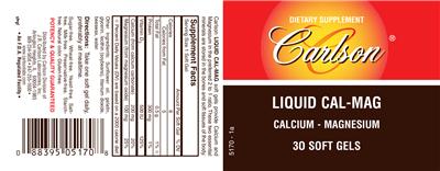 Photo of the Carlson Liquid Cal-Mag label