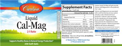 Photo of the Carlson Liquid Cal-Mag 2:1 Ratio label