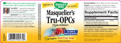 Photo of the Nature's Way Masquelier's Tru-OPCs label