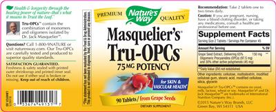 Photo of the Nature's Way Masquelier's Tru-OPCs label