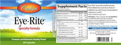 Photo of the Carlson Eye-Rite label