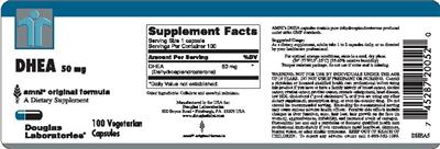 Photo of the Douglas Laboratories DHEA 50 mg label