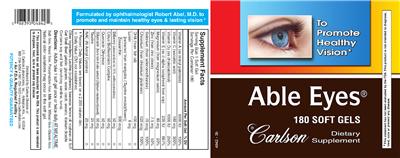 Photo of the Carlson Able Eyes label