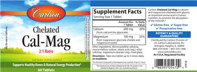 Photo of the Carlson Chelated Cal-Mag 2:1 Ratio label