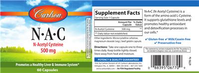 Photo of the Carlson NAC label