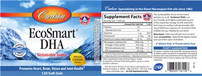 EcoSmart DHA Natural Lemon Flavor