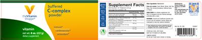 Photo of the The Vitamin Shoppe Buffered C-Complex Powder label