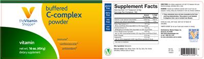 Photo of the The Vitamin Shoppe Buffered C-Complex Powder label