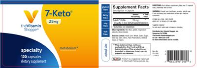Product label for 7-Keto 25 mg