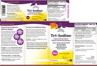 Photo of the Terry Naturally Tri-Iodine 25 mg label