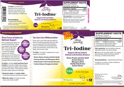 Photo of the Terry Naturally Tri-Iodine 12.5 mg label