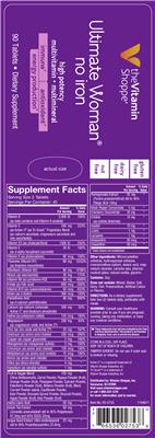 Photo of the The Vitamin Shoppe Ultimate Woman No Iron label
