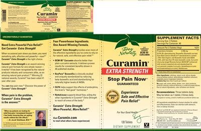 Photo of the Terry Naturally Curamin Extra Strength label