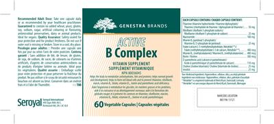 Photo of the Genestra Brands Active B Complex label