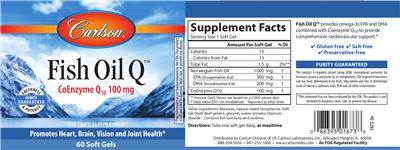Photo of the Carlson Fish Oil Q label