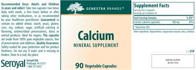 Photo of the Genestra Brands Calcium label