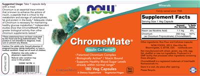 Photo of the NOW ChromeMate label