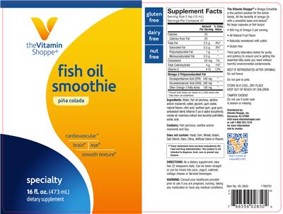 Photo of the The Vitamin Shoppe Fish Oil Smoothie Pina Colada label