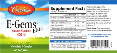 E-Gems Elite 400 IU