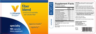 Photo of the The Vitamin Shoppe Fiber Blend label