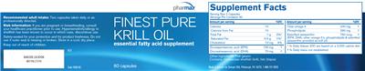 Photo of the Pharmax Finest Pure Krill Oil label