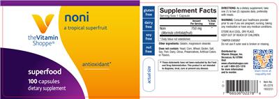Photo of the The Vitamin Shoppe Noni label