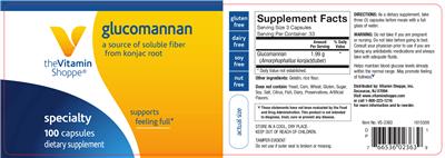Photo of the The Vitamin Shoppe Glucomannan label