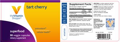 Photo of the The Vitamin Shoppe Tart Cherry label