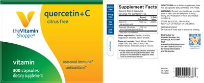 Photo of the The Vitamin Shoppe Quercetin+C label