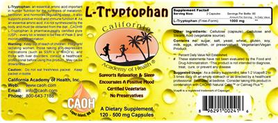 L-Tryptophan 500 mg