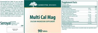 Photo of the Genestra Brands Multi Cal Mag label