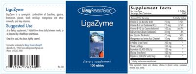 Photo of the Allergy Research Group LigaZyme label