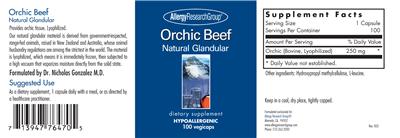 Orchic Beef Natural Glandular