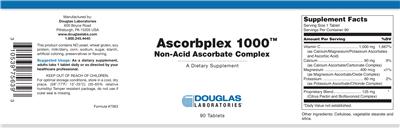 Photo of the Douglas Laboratories Ascorbplex 1000 label