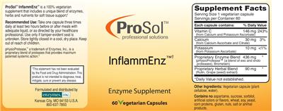 Photo of the ProSol InflammEnz label