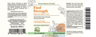 Photo of the Nature's Sunshine Find Strength label