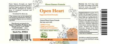 Photo of the Nature's Sunshine Open Heart label