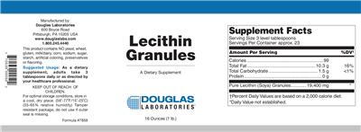Photo of the Douglas Laboratories Lecithin Granules label