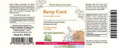 Photo of the Nature's Sunshine Keep Cool label