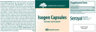 Photo of the Genestra Brands Isogen Capsules label