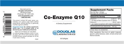 Photo of the Douglas Laboratories Co-Enzyme Q10 label
