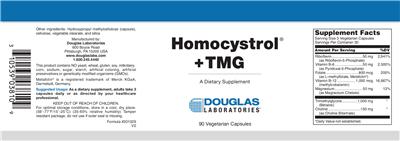 Photo of the Douglas Laboratories Homocystrol + TMG label