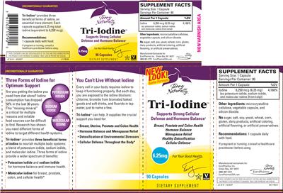 Photo of the Terry Naturally Tri-Iodine 6.25 mg label