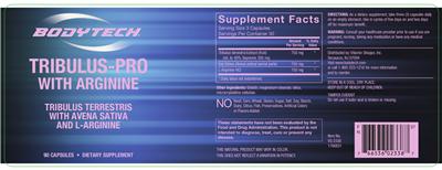 Photo of the BodyTech Tribulus-Pro with Arginine label