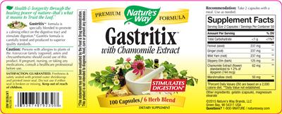 Photo of the Nature's Way Gastritix With Chamomile Extract label