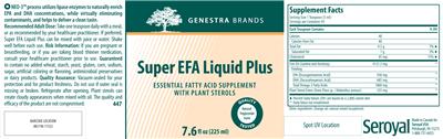 Photo of the Genestra Brands Super EFA Liquid Plus label
