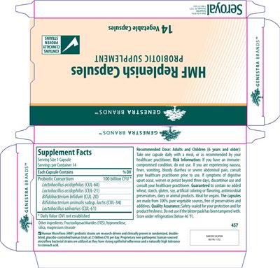 Photo of the Genestra Brands HMF Replenish Capsules label