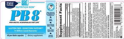 Photo of the Nutrition Now PB8 label